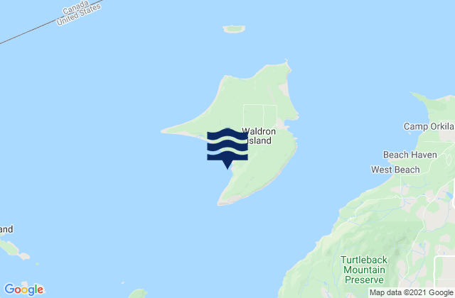 Mapa de mareas Waldron Island Puget Sound, United States