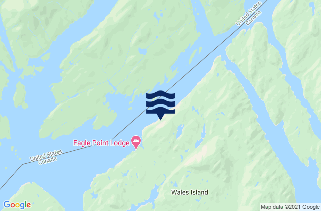 Mapa de mareas Wales Island, Canada