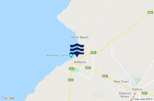 Mapa de mareas Wallaroo, Australia