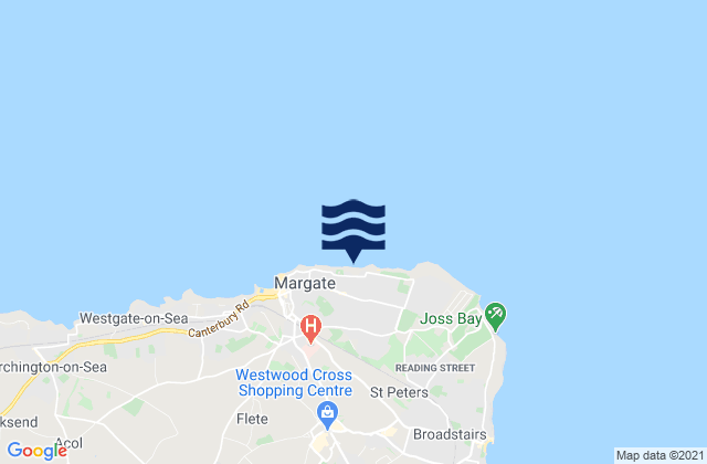 Mapa de mareas Walpole Bay Beach, United Kingdom
