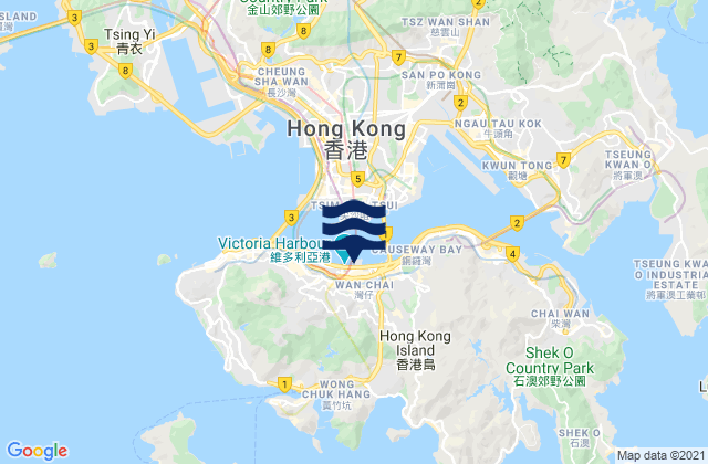 Mapa de mareas Wan Chai, Hong Kong