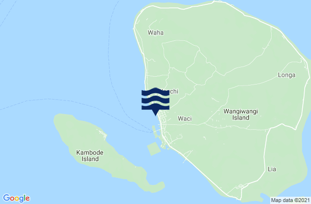 Mapa de mareas Wanci, Indonesia