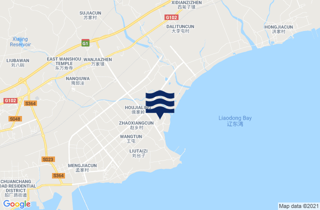 Mapa de mareas Wangjiazhuang, China