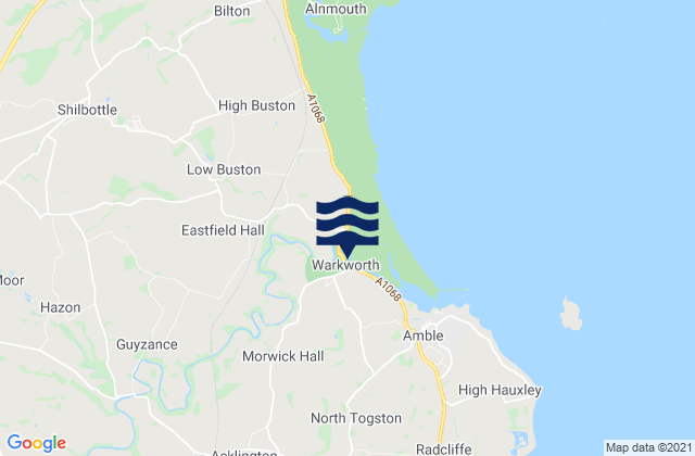 Mapa de mareas Warkworth, United Kingdom
