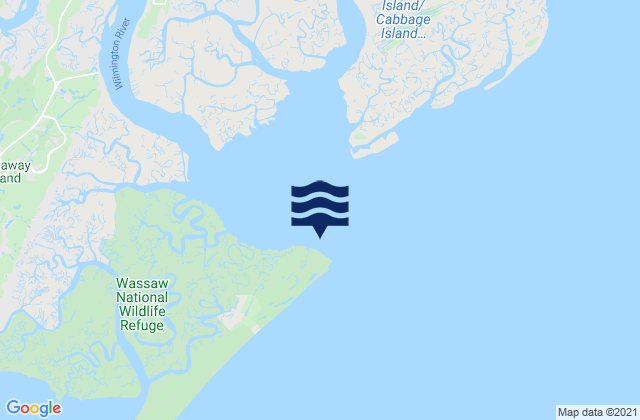 Mapa de mareas Wassaw Island N of E end Wassaw Sound, United States