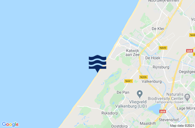 Mapa de mareas Wassenaar, Netherlands