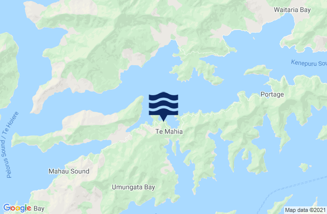 Mapa de mareas Waterfall Bay, New Zealand
