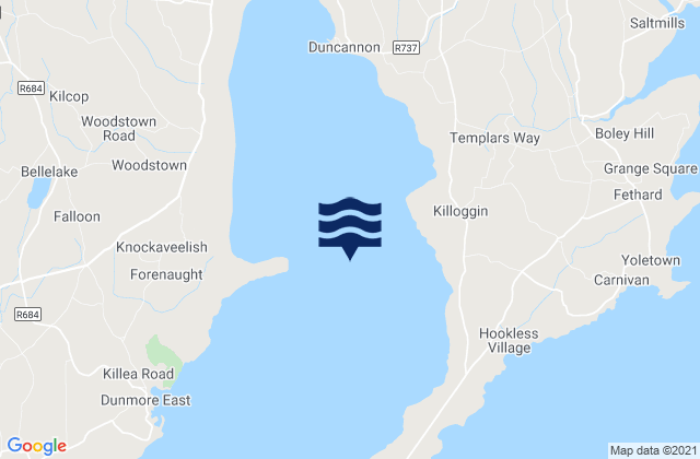 Mapa de mareas Waterford Harbour, Ireland