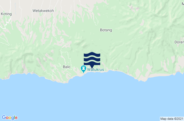 Mapa de mareas Watublapi, Indonesia