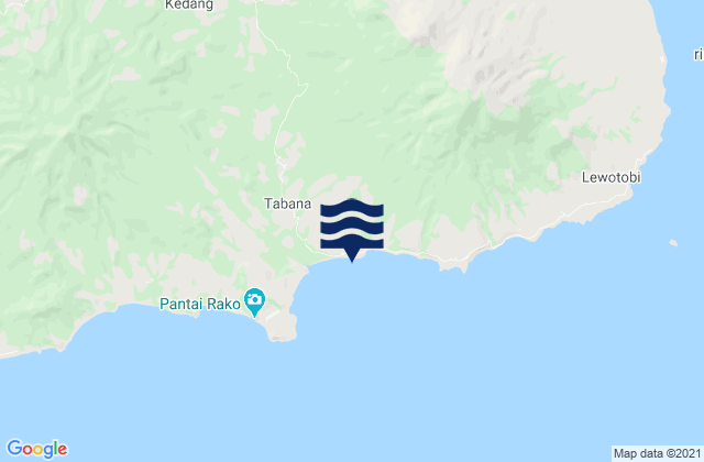 Mapa de mareas Watubuku, Indonesia