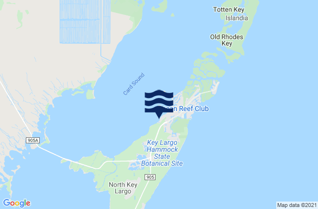 Mapa de mareas Wednesday Point Key Largo Card Sound, United States