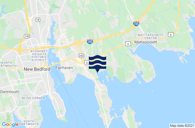 Mapa de mareas Weeden Rd, United States