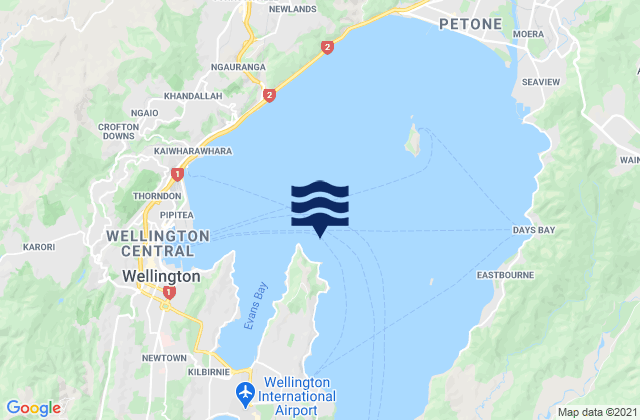 Mapa de mareas Wellington Harbour, New Zealand