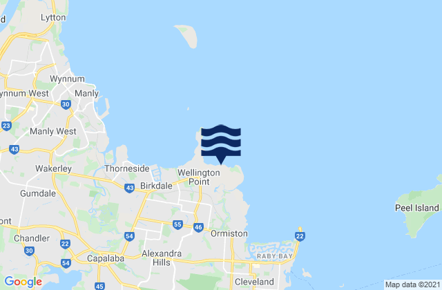 Mapa de mareas Wellington Point, Australia