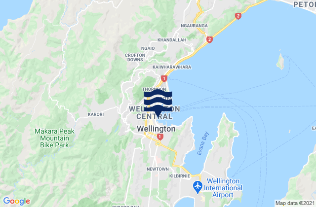 Mapa de mareas Wellington, New Zealand