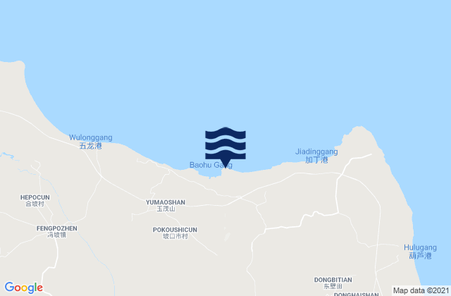 Mapa de mareas Wengtian, China