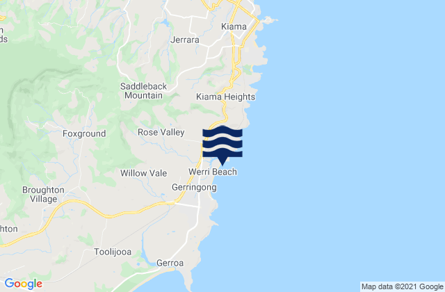 Mapa de mareas Werri Point, Australia