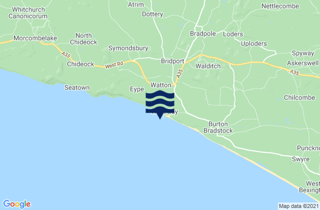 Mapa de mareas West Bay - West Beach, United Kingdom
