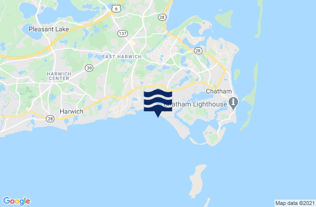Mapa de mareas West Chatham, United States