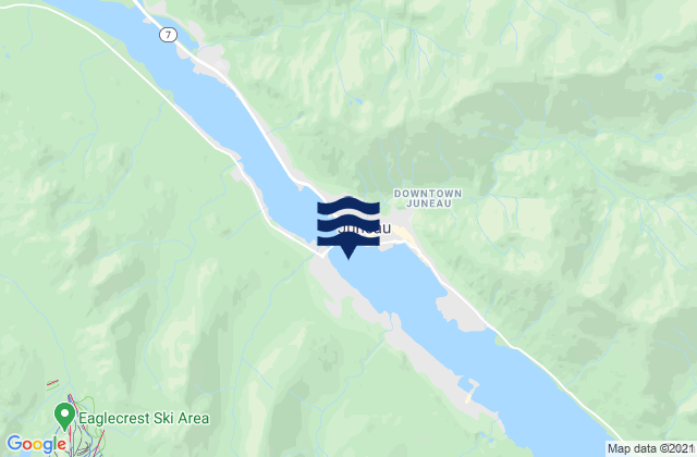 Mapa de mareas West Juneau NE of, United States