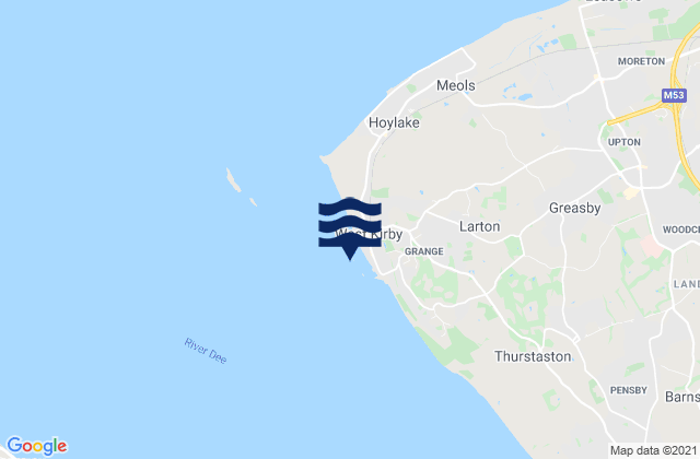Mapa de mareas West Kirby Beach, United Kingdom