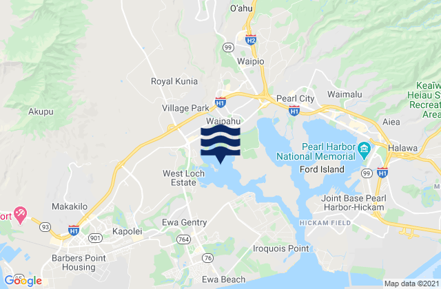 Mapa de mareas West Loch, United States