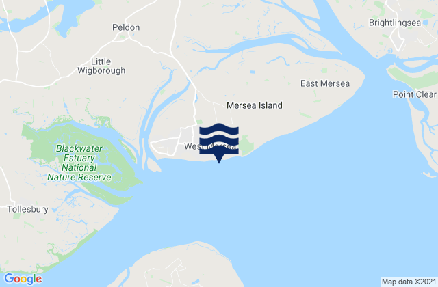 Mapa de mareas West Mersea Beach, United Kingdom
