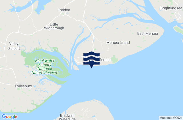 Mapa de mareas West Mersea, United Kingdom