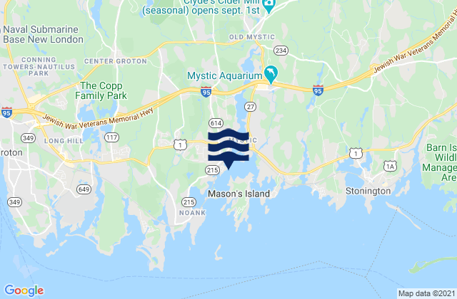 Mapa de mareas West Mystic Mystic River, United States