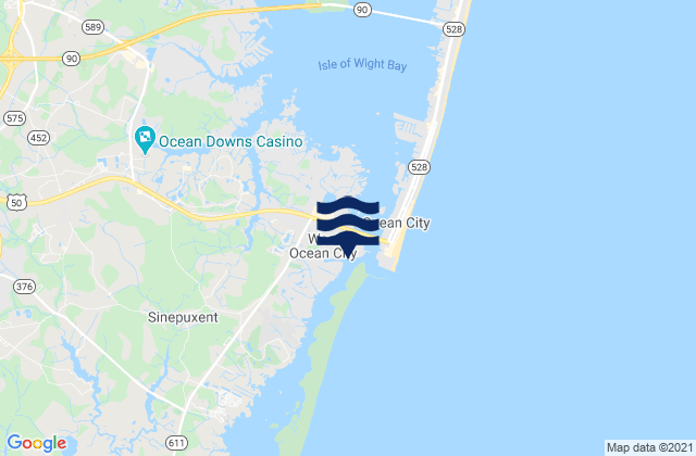 Mapa de mareas West Ocean City, United States