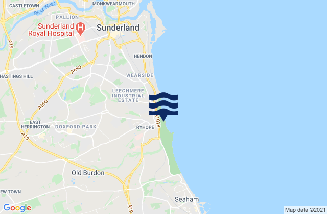 Mapa de mareas West Rainton, United Kingdom