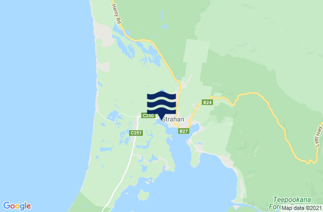 Mapa de mareas West Strahan Beach, Australia