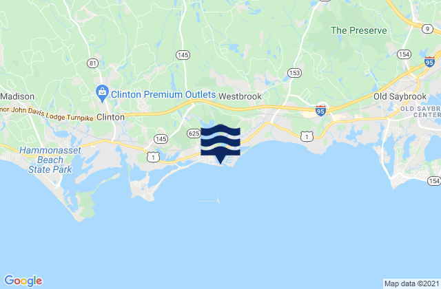 Mapa de mareas Westbrook Duck Island Roads, United States