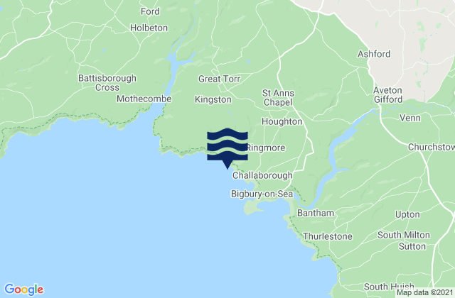 Mapa de mareas Westcombe Beach, United Kingdom