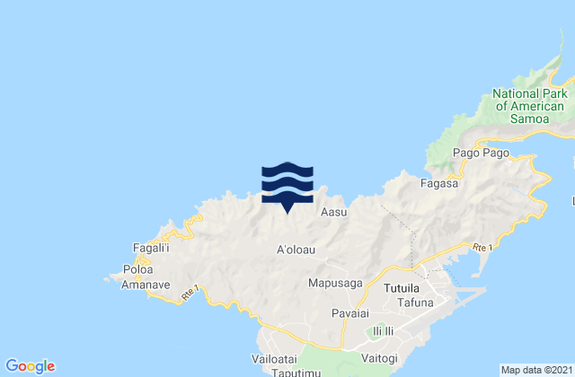Mapa de mareas Western District, American Samoa