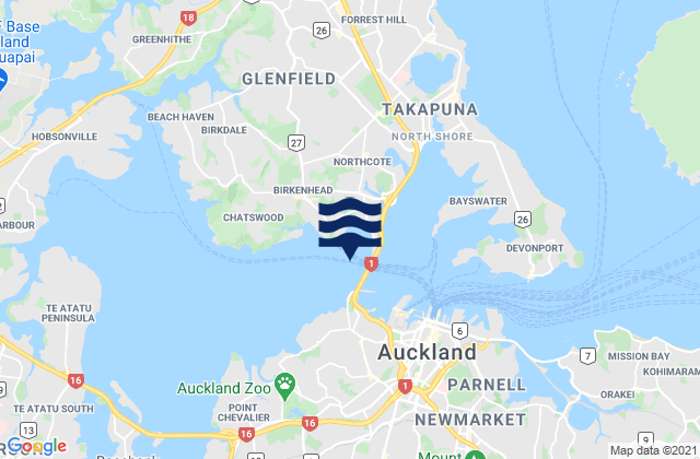 Mapa de mareas Westhaven, New Zealand