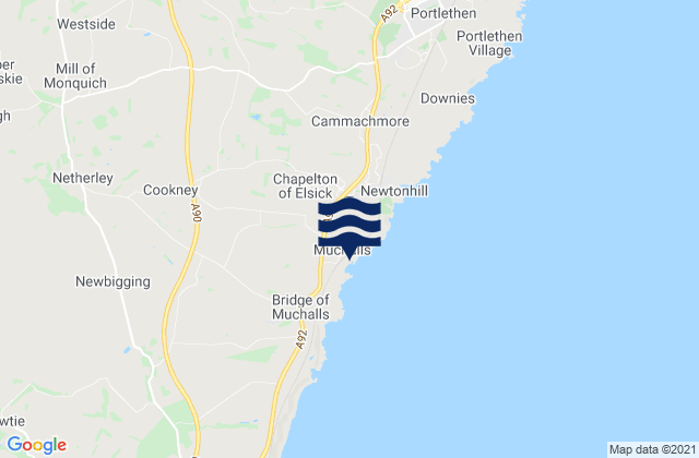 Mapa de mareas Westhill, United Kingdom