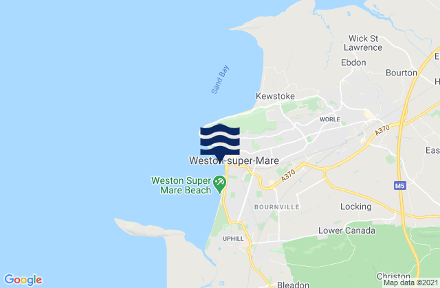 Mapa de mareas Weston-super-Mare, United Kingdom