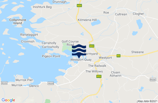 Mapa de mareas Westport Harbour, Ireland