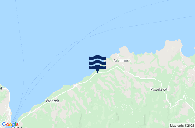 Mapa de mareas Wewit, Indonesia