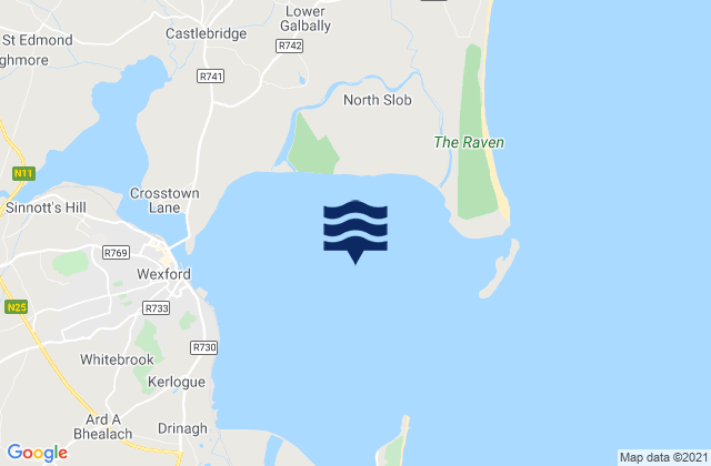 Mapa de mareas Wexford Harbour, Ireland