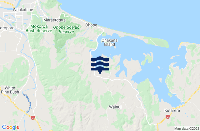 Mapa de mareas Whakatane District, New Zealand