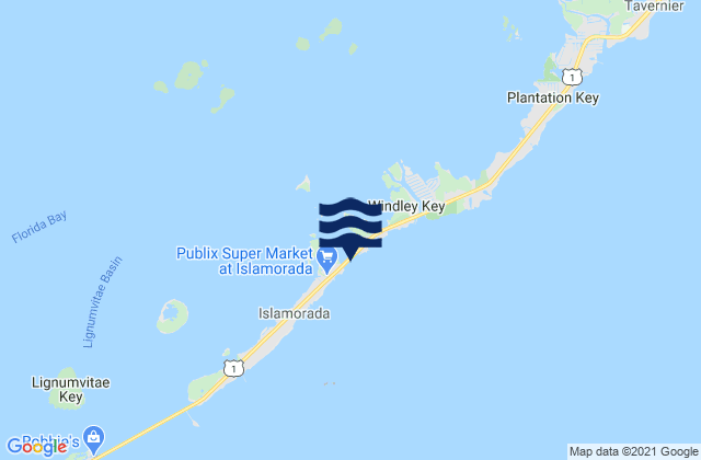 Mapa de mareas Whale Harbor Channel (Hwy. 1 Bridge Windley Key), United States