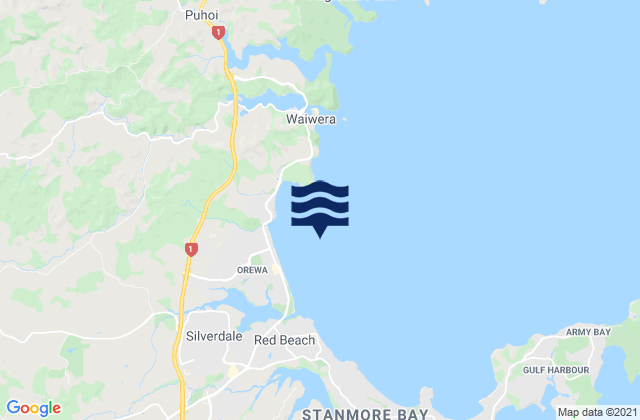 Mapa de mareas Whangaparaoa Bay, New Zealand