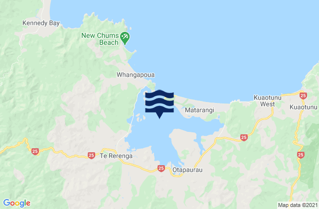 Mapa de mareas Whangapoua Harbour, New Zealand