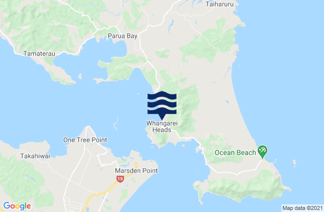 Mapa de mareas Whangarei Heads, New Zealand