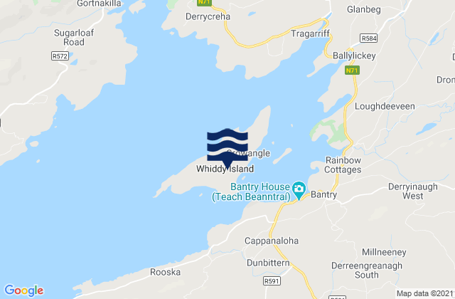 Mapa de mareas Whiddy Island, Ireland