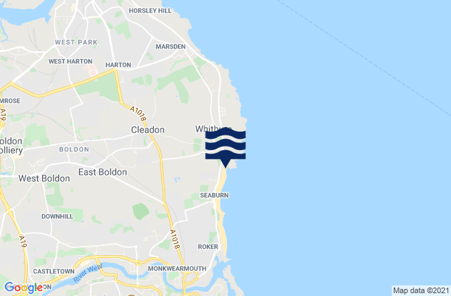 Mapa de mareas Whitburn, United Kingdom