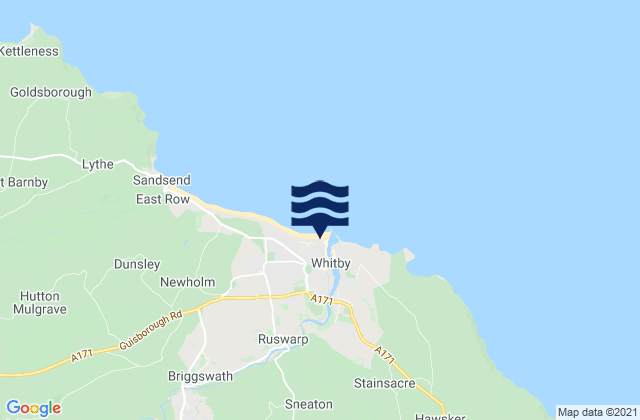Mapa de mareas Whitby, United Kingdom