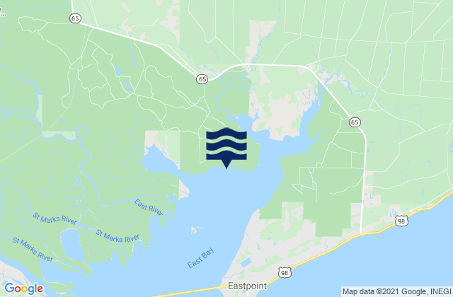 Mapa de mareas White Beach East Bay, United States